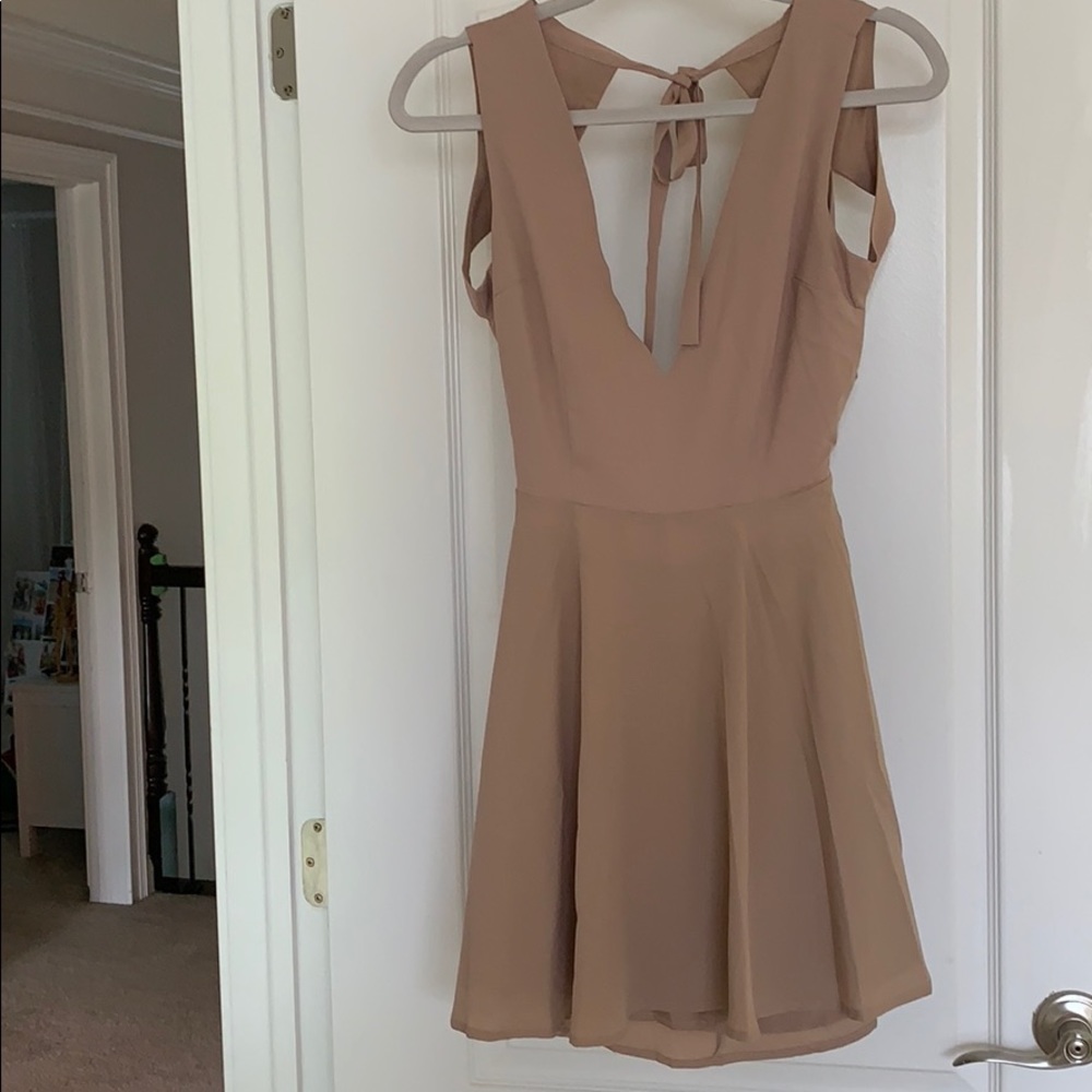 Mauve open back dress